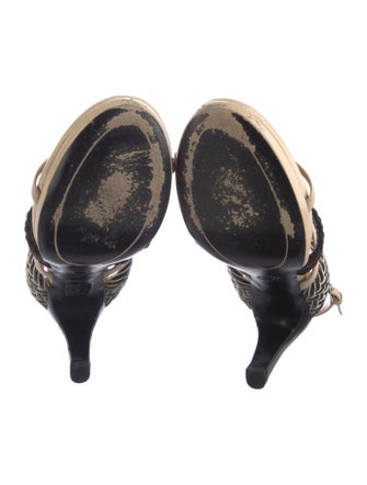 Dries Van Noten Leather Printed Sandals