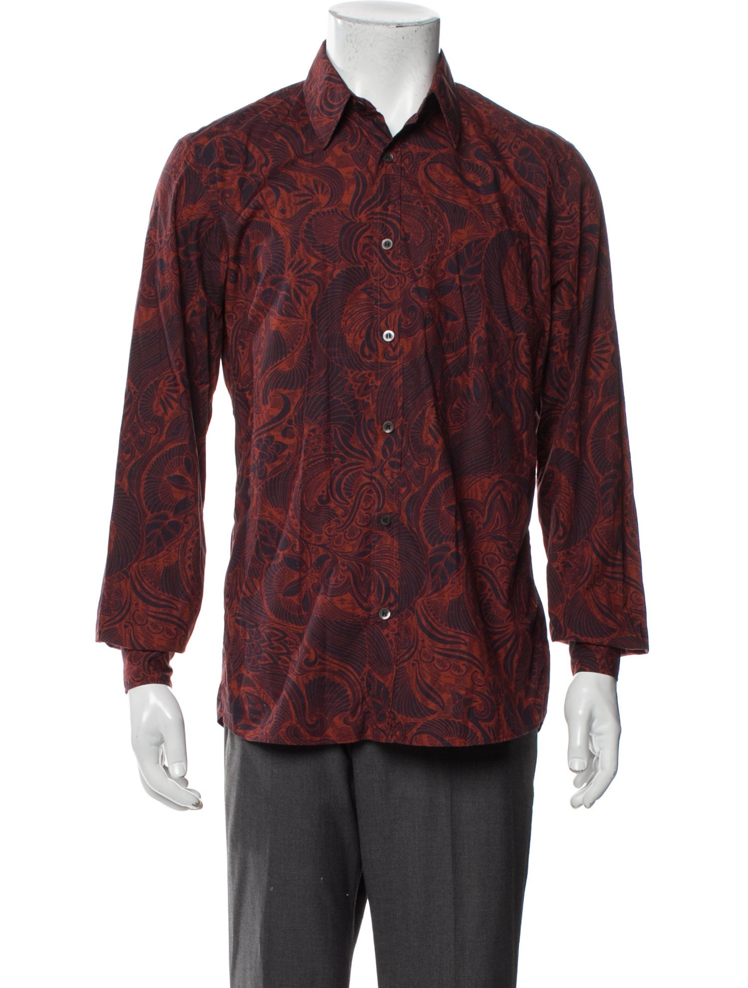 Dries Van Noten Printed Long Sleeve Shirt