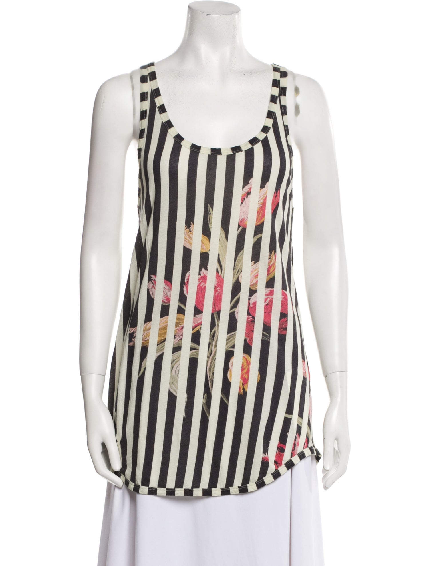 Dries Van Noten Printed Scoop Neck Top