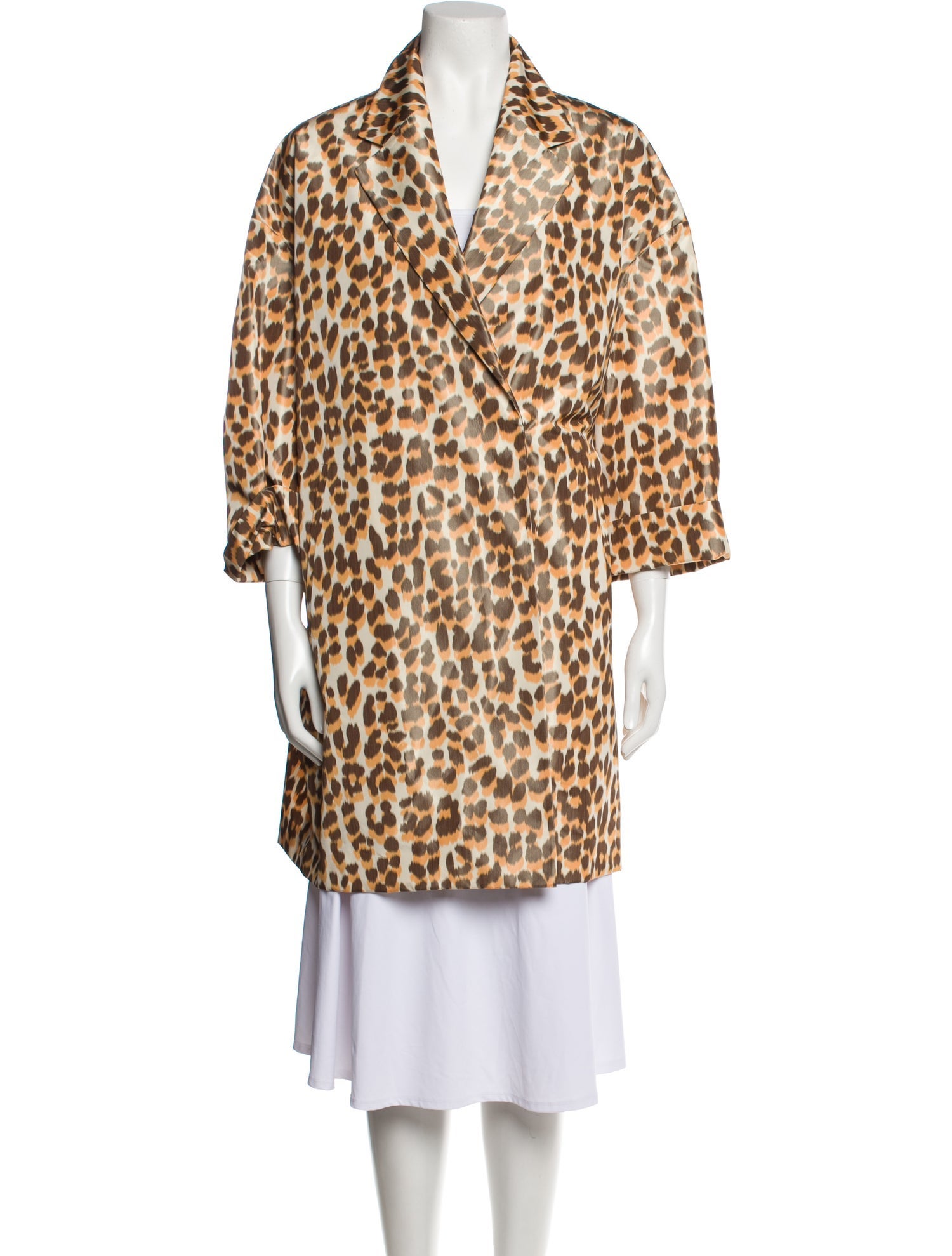 Rochas Animal Print Faux Fur Coat