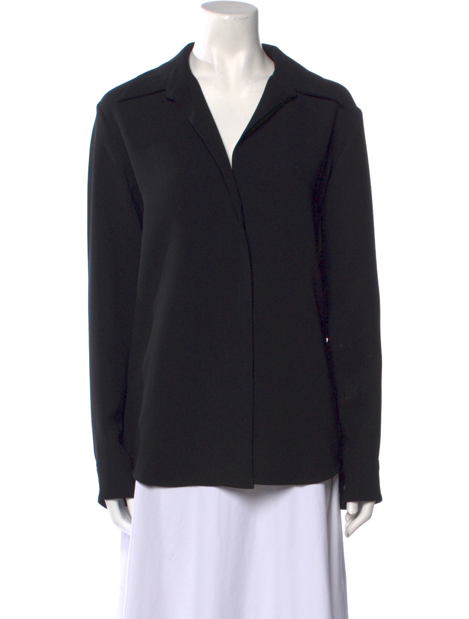 Dries Van Noten V-Neck Long Sleeve Button-Up Top