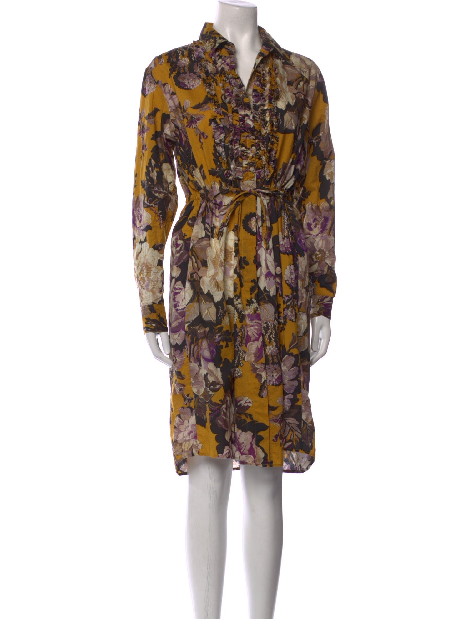 Dries Van Noten Printed Knee-Length Dress