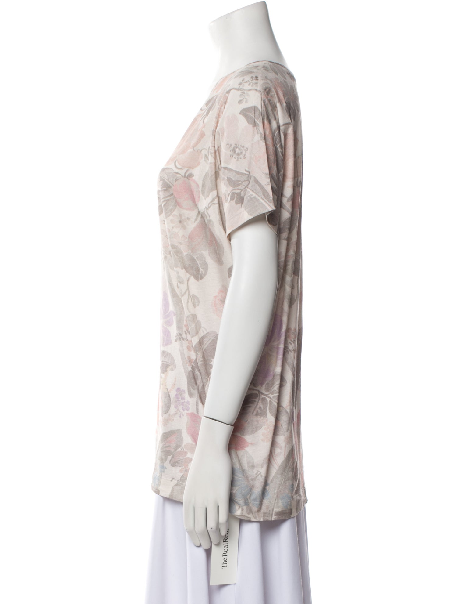 Dries Van Noten Floral Print V-Neck T-Shirt