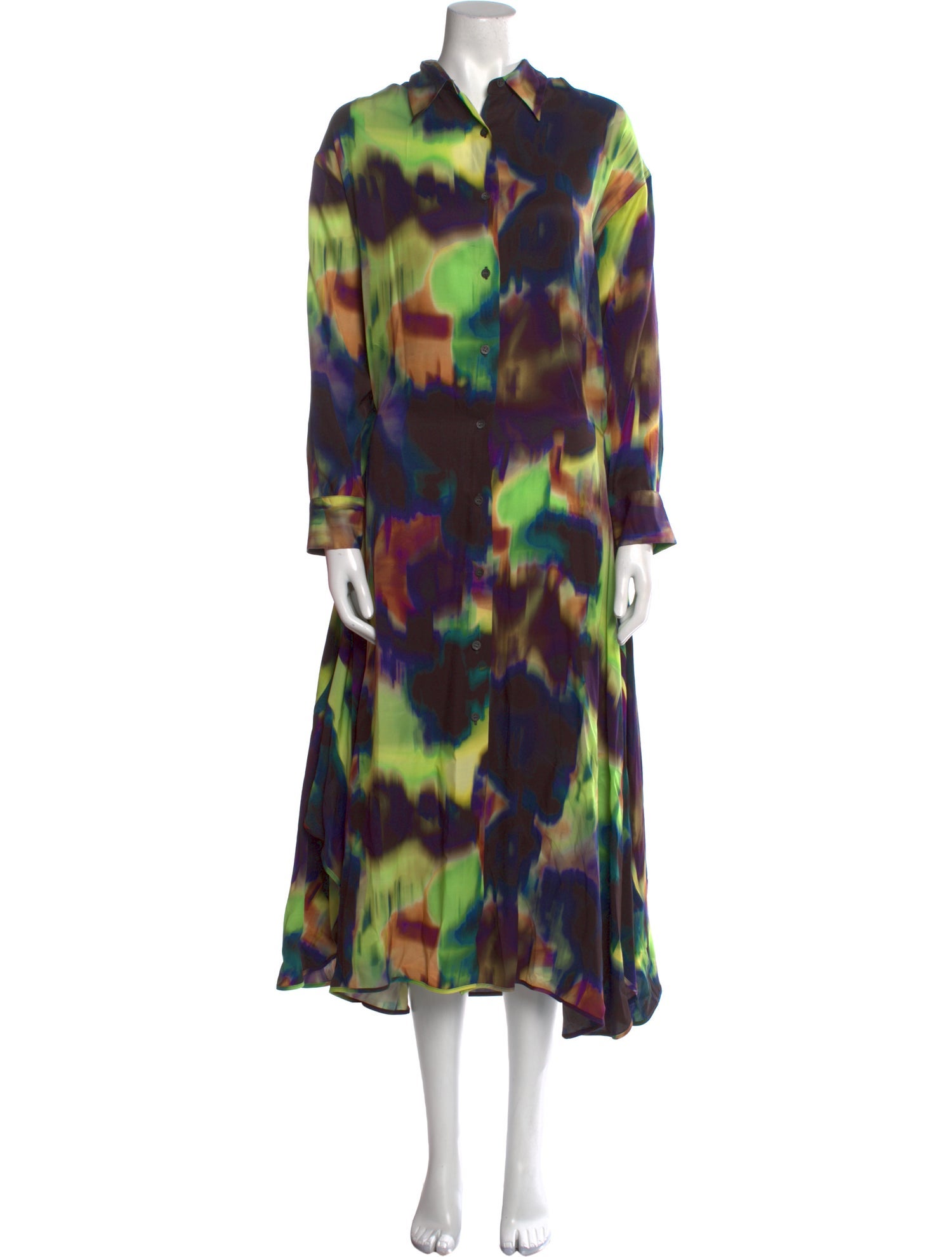 Dries Van Noten Printed Long Dress