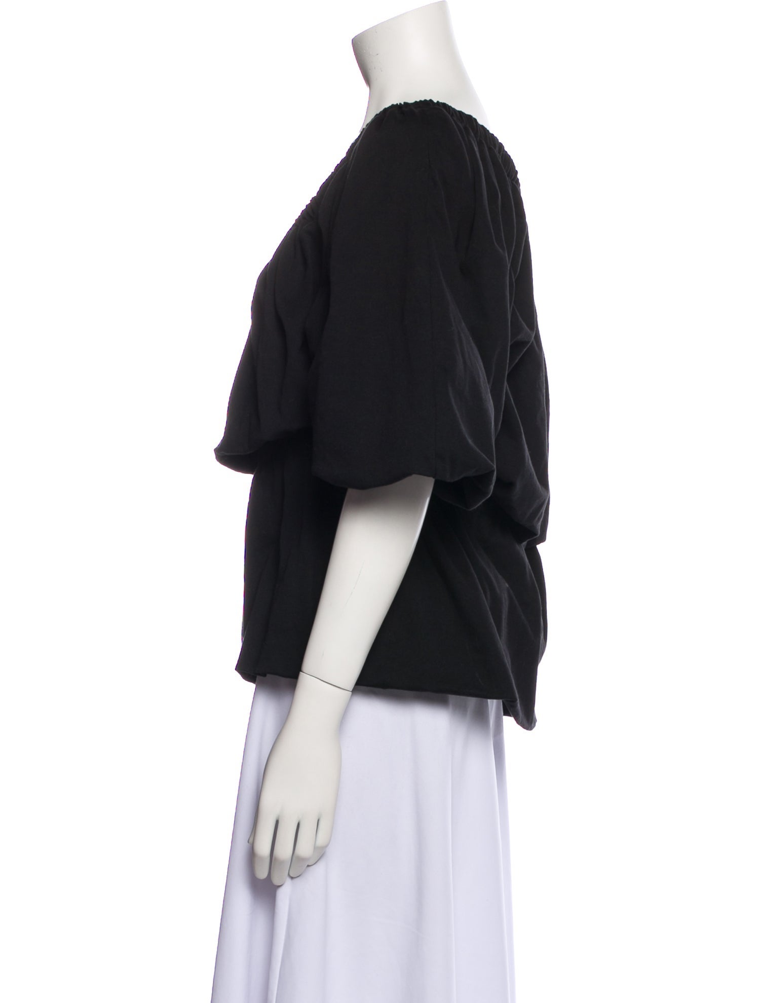 Dries Van Noten Scoop Neck Three-Quarter Sleeve Blouse