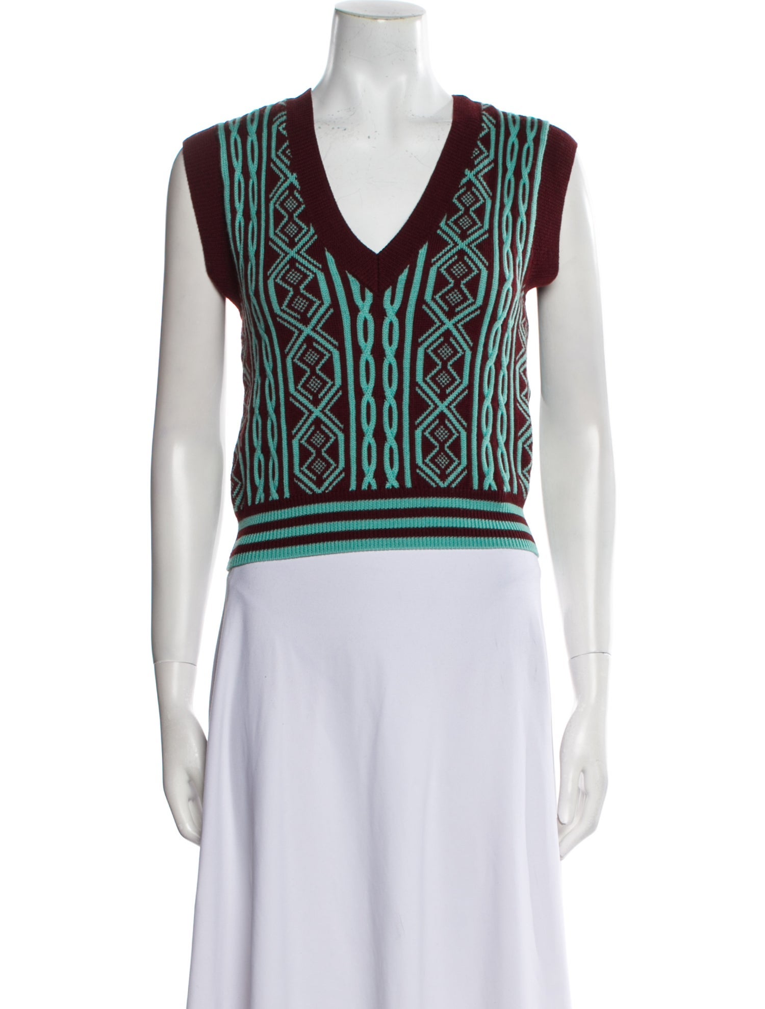 Dries Van Noten Merino Wool Printed Sweater w/ Tags