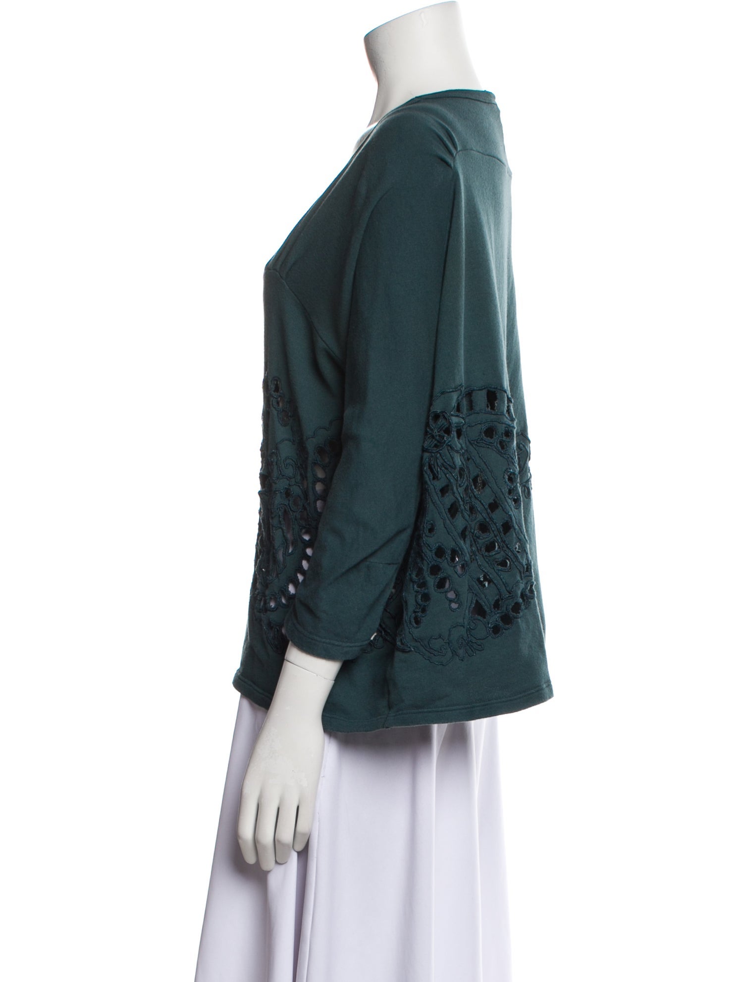 Dries Van Noten Scoop Neck Long Sleeve Sweatshirt