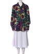 Dries Van Noten Printed Long Sleeve Button-Up Top