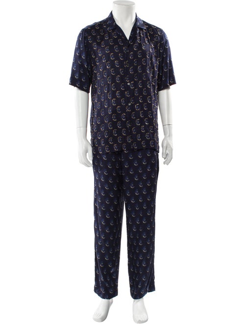 Dries Van Noten Printed Sequin Embellishments Pajama Set