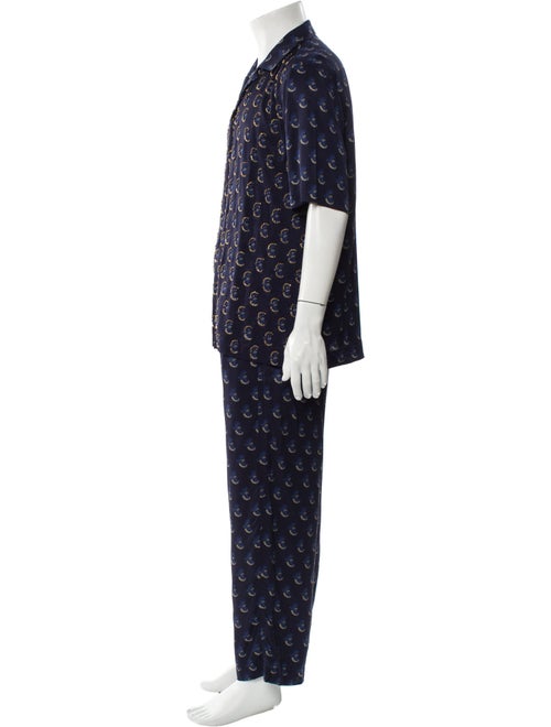 Dries Van Noten Printed Sequin Embellishments Pajama Set