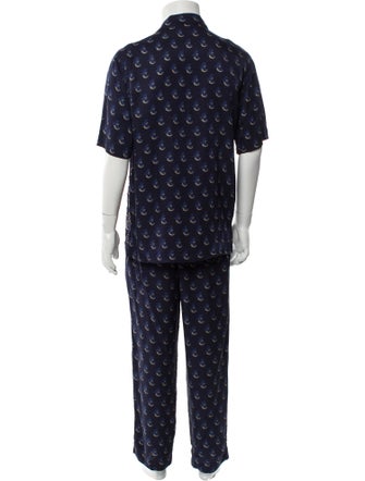 Dries Van Noten Printed Sequin Embellishments Pajama Set