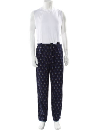 Dries Van Noten Printed Sequin Embellishments Pajama Set