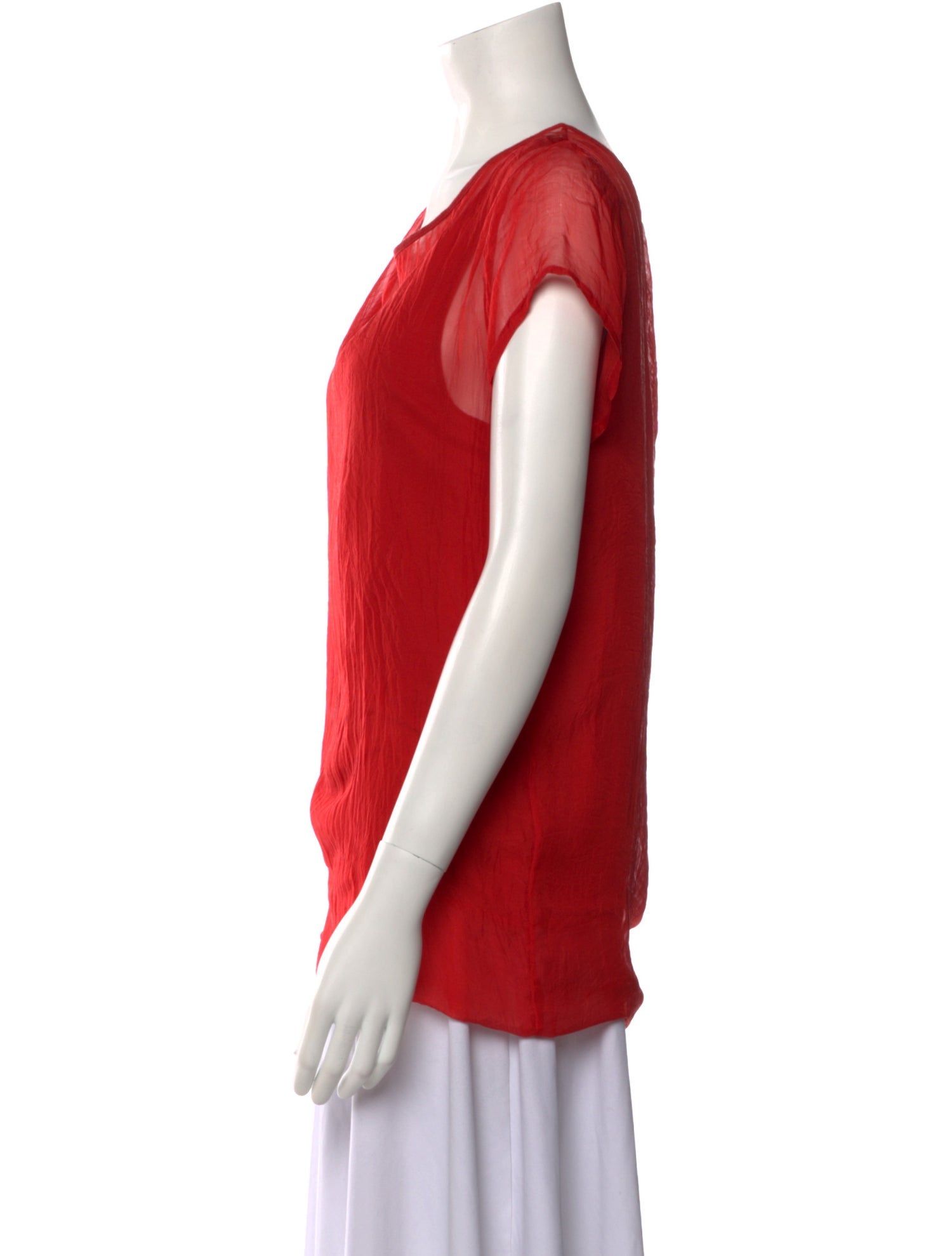 Dries Van Noten Cowl Neck Short Sleeve Blouse