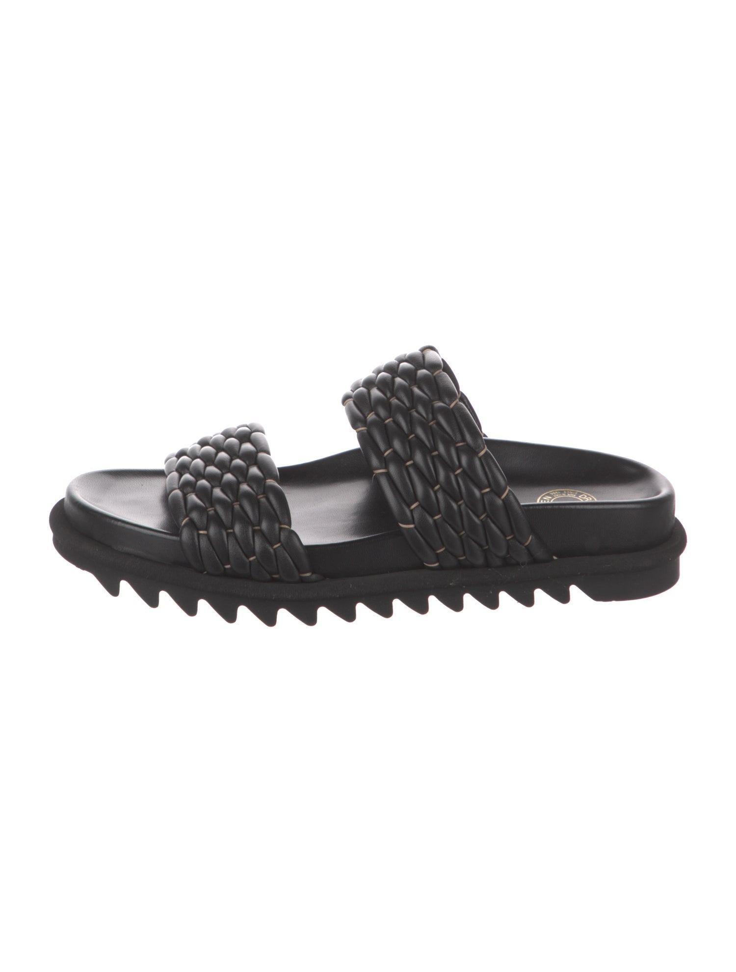 サンダル・ミュール DRIES VAN NOTEN * BLACK WOVEN SANDALS Black Woven Sandals by Dries Van Noten on Sale