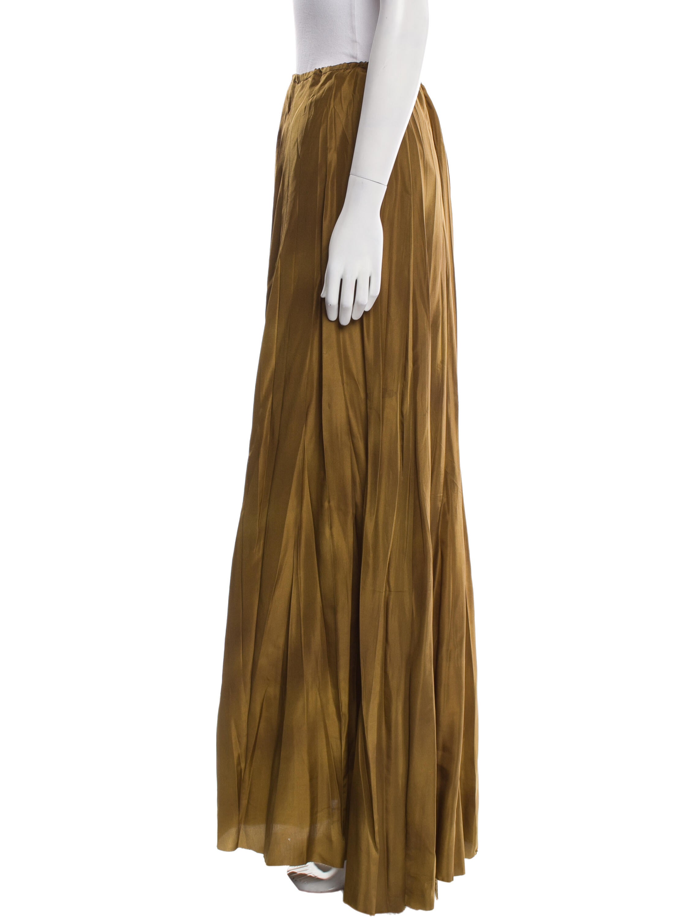 Dries Van Noten Silk Long Skirt