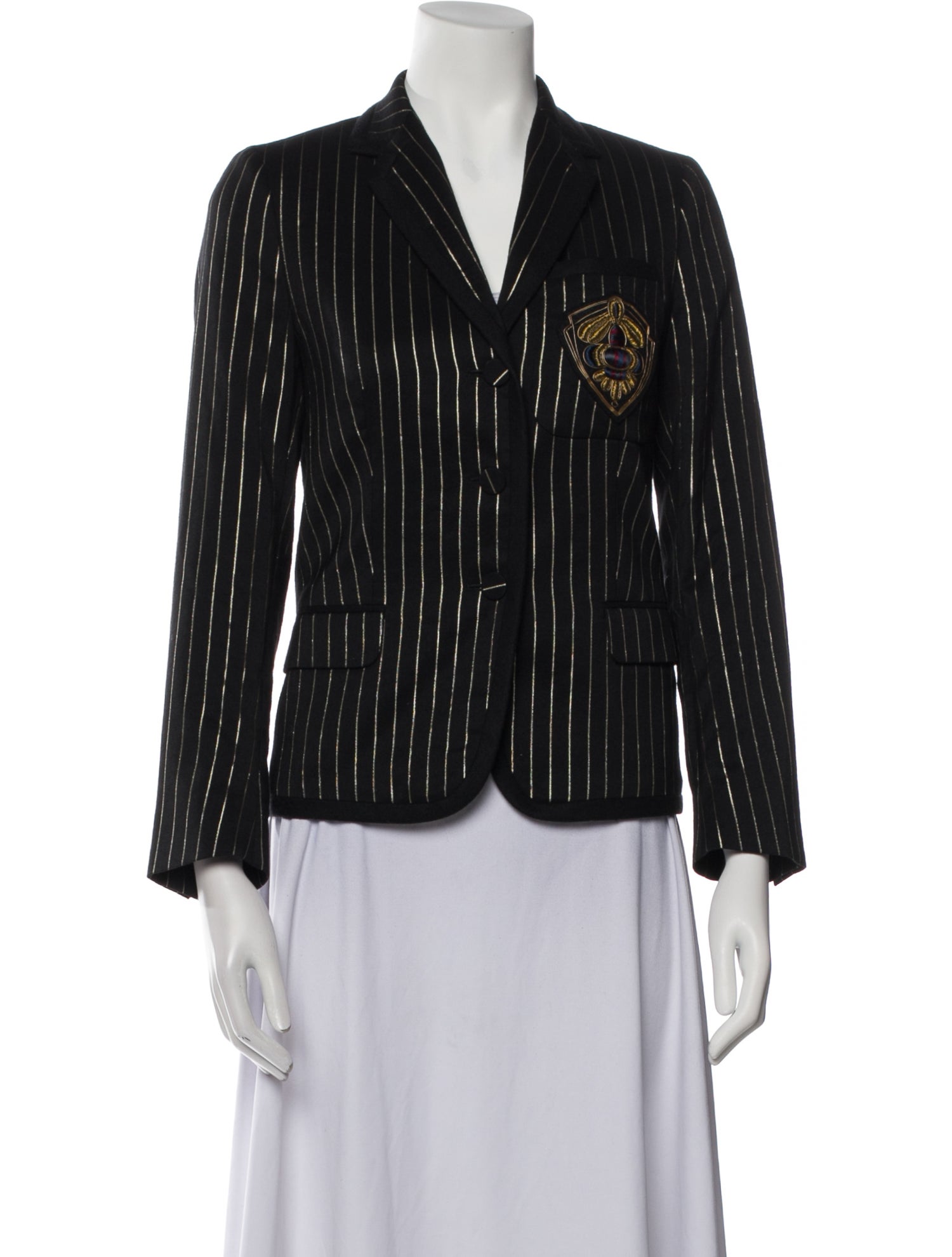 Dries Van Noten Wool Striped Blazer