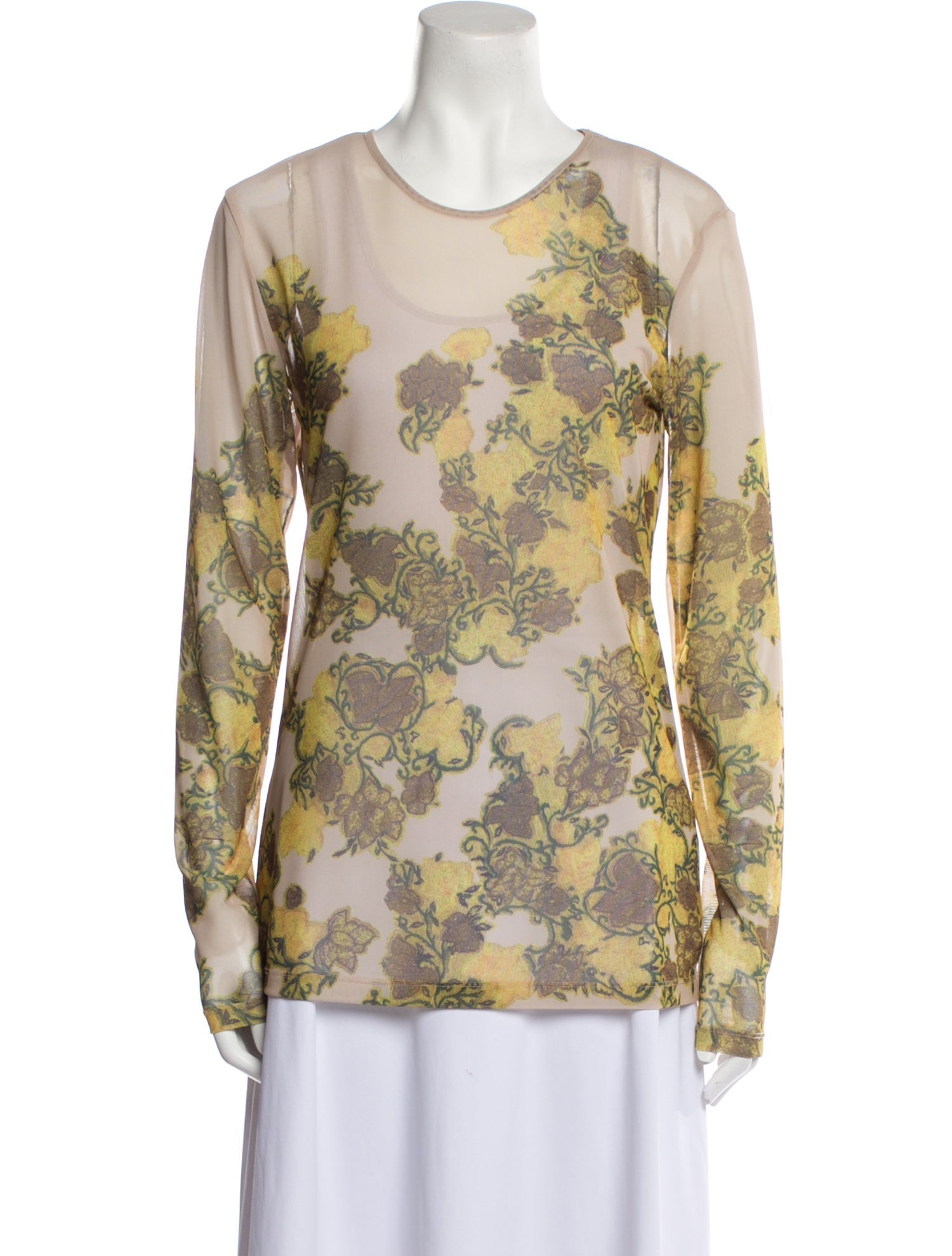 Dries Van Noten Floral Print Scoop Neck Top
