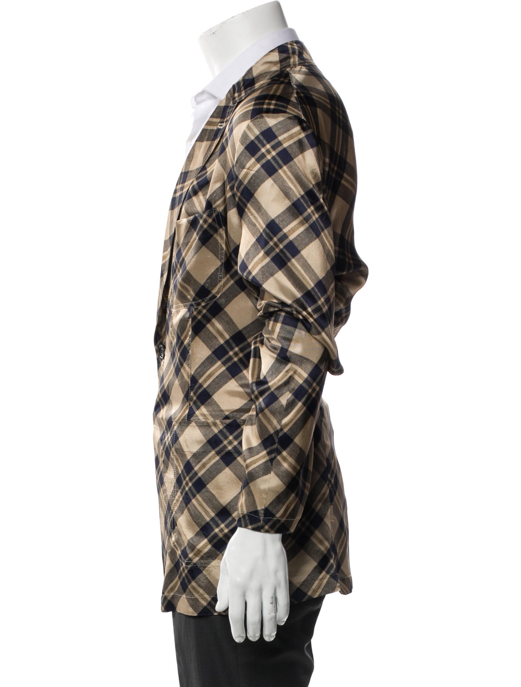 Dries Van Noten Plaid Print Blazer