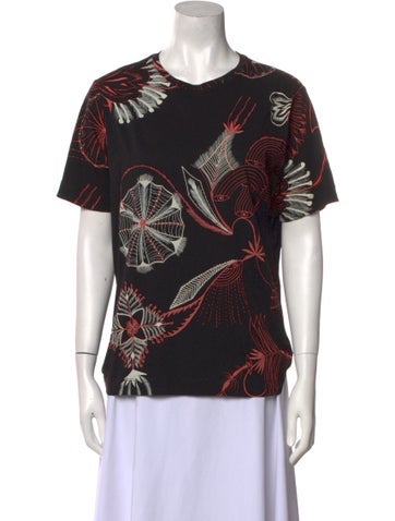 Dries Van Noten Tops Printed Crew Neck T-Shirt XS