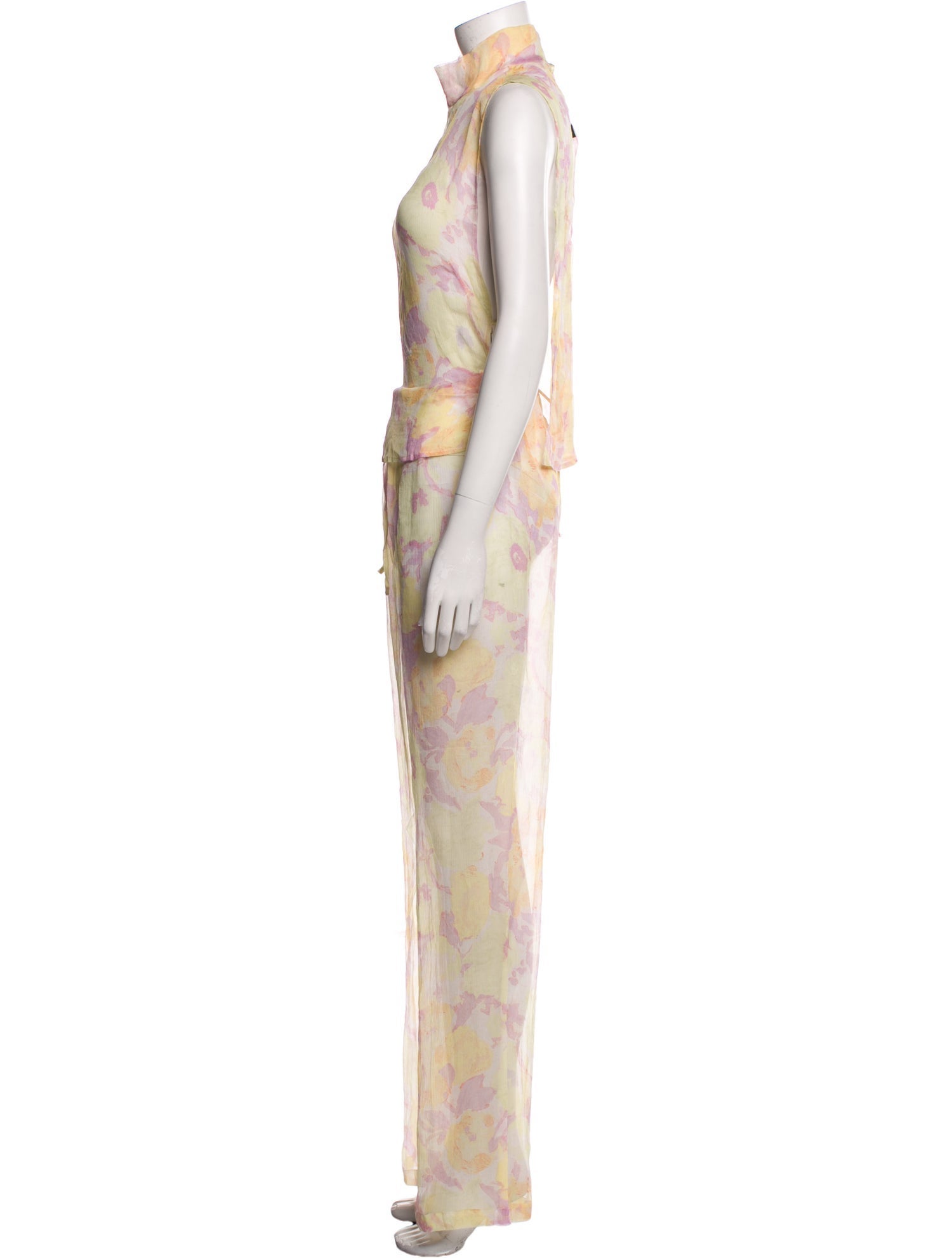 Dries Van Noten Silk Floral Print Pant Set w/ Tags