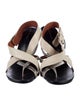 Dries Van Noten Leather Colorblock Pattern Slingback Sandals