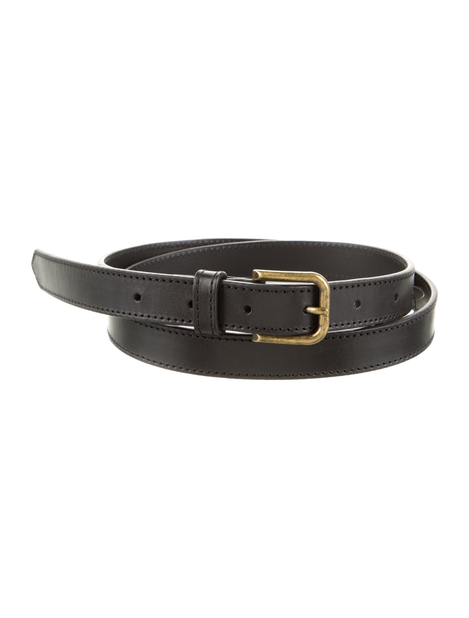 インパクトあり♪)【Dries Van Noten】ブラック レザーベルト DRIES VAN NOTEN - DRIES VAN NOTEN LINK LEATHER BELT T27/906