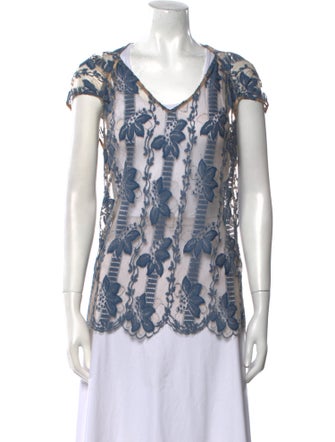 Dries Van Noten Lace Printed Blouse