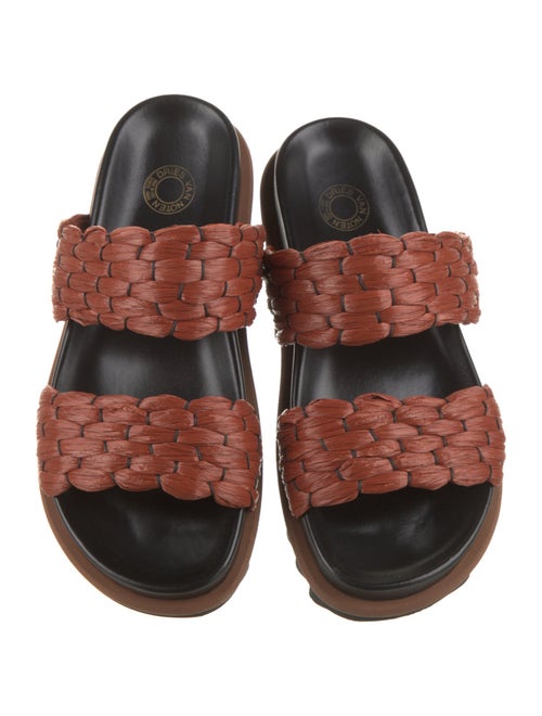 Dries Van Noten Raffia Braided Accents Slides