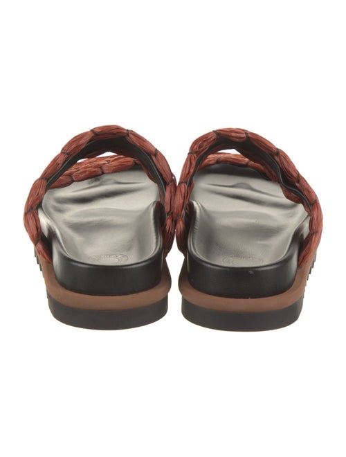 Dries Van Noten Raffia Braided Accents Slides