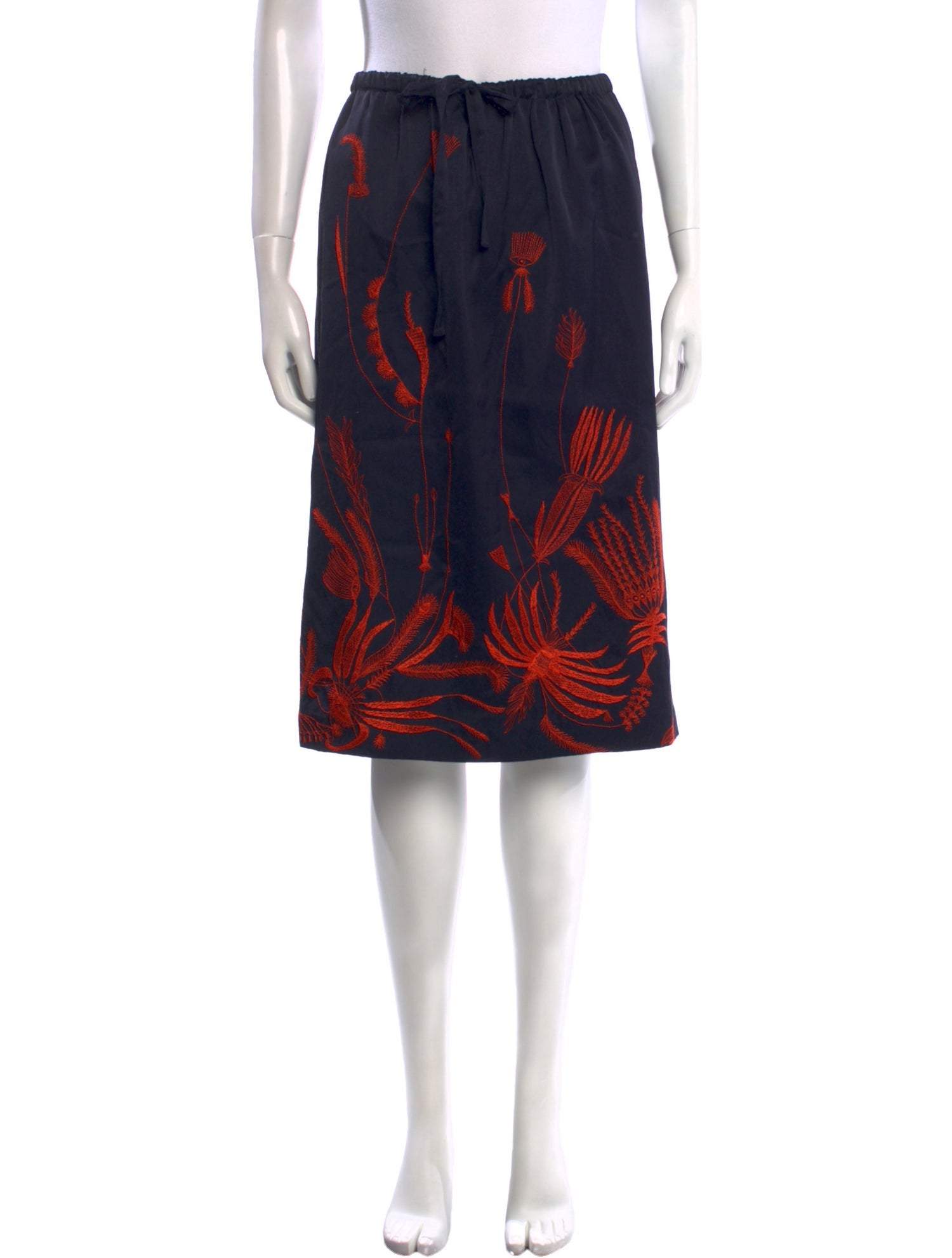 Dries Van Noten Printed Knee-Length Skirt