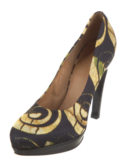 Dries Van Noten Satin Printed Pumps