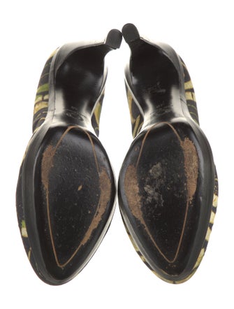 Dries Van Noten Satin Printed Pumps