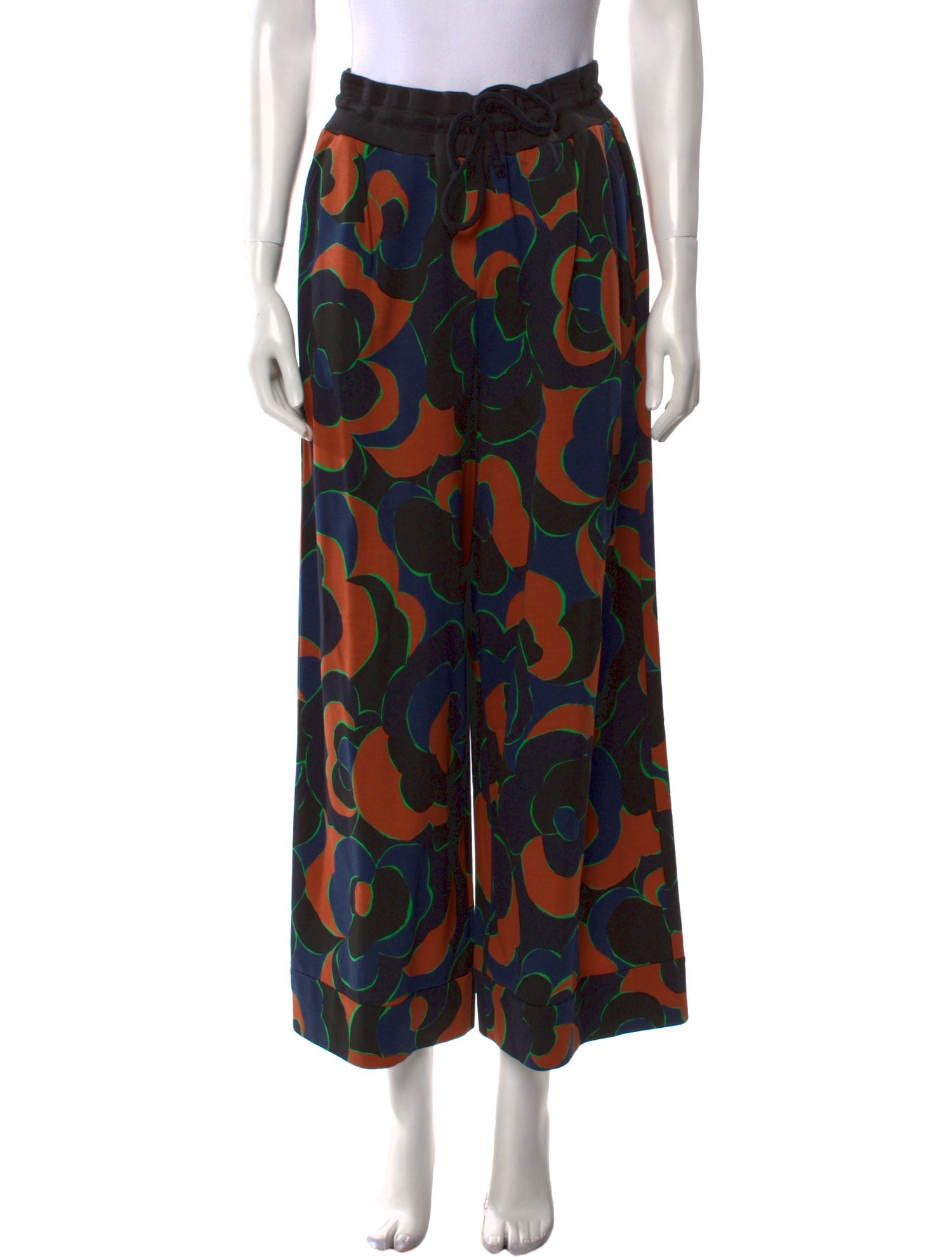 Dries Van Noten Printed Wide Leg Pants
