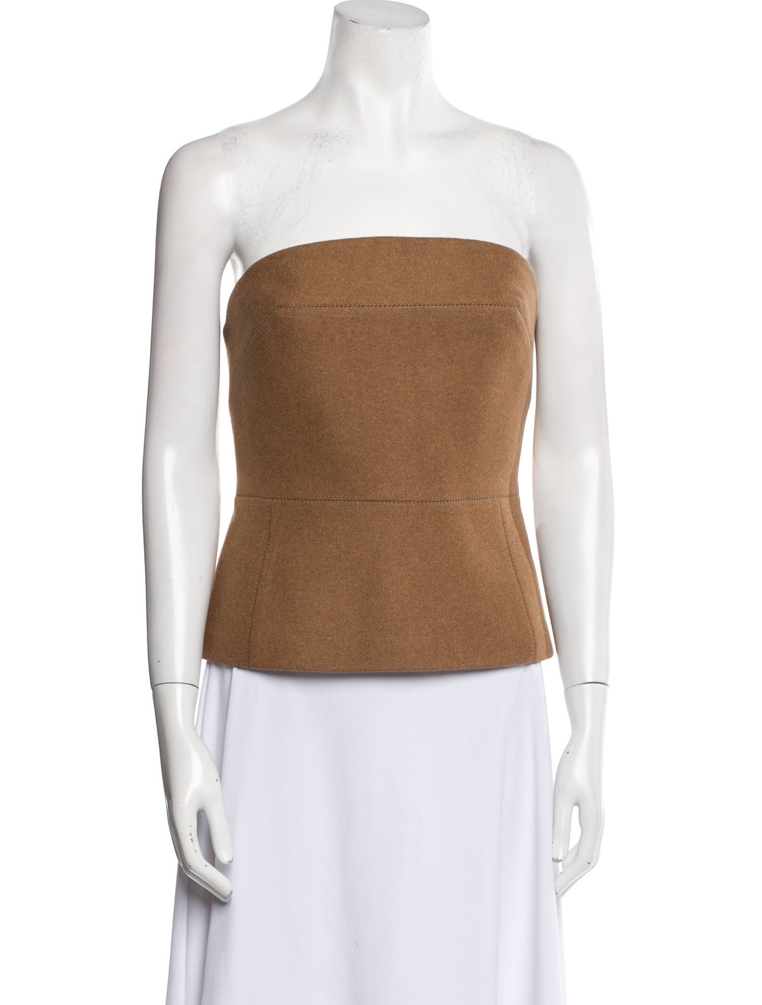 Dries Van Noten Wool Strapless Top