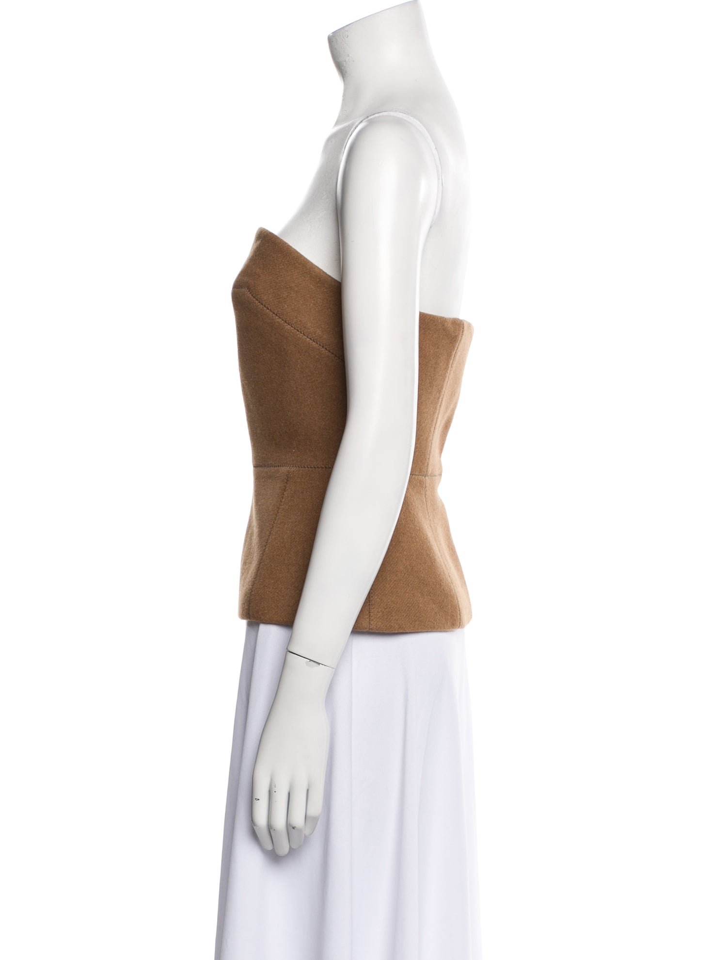 Dries Van Noten Wool Strapless Top