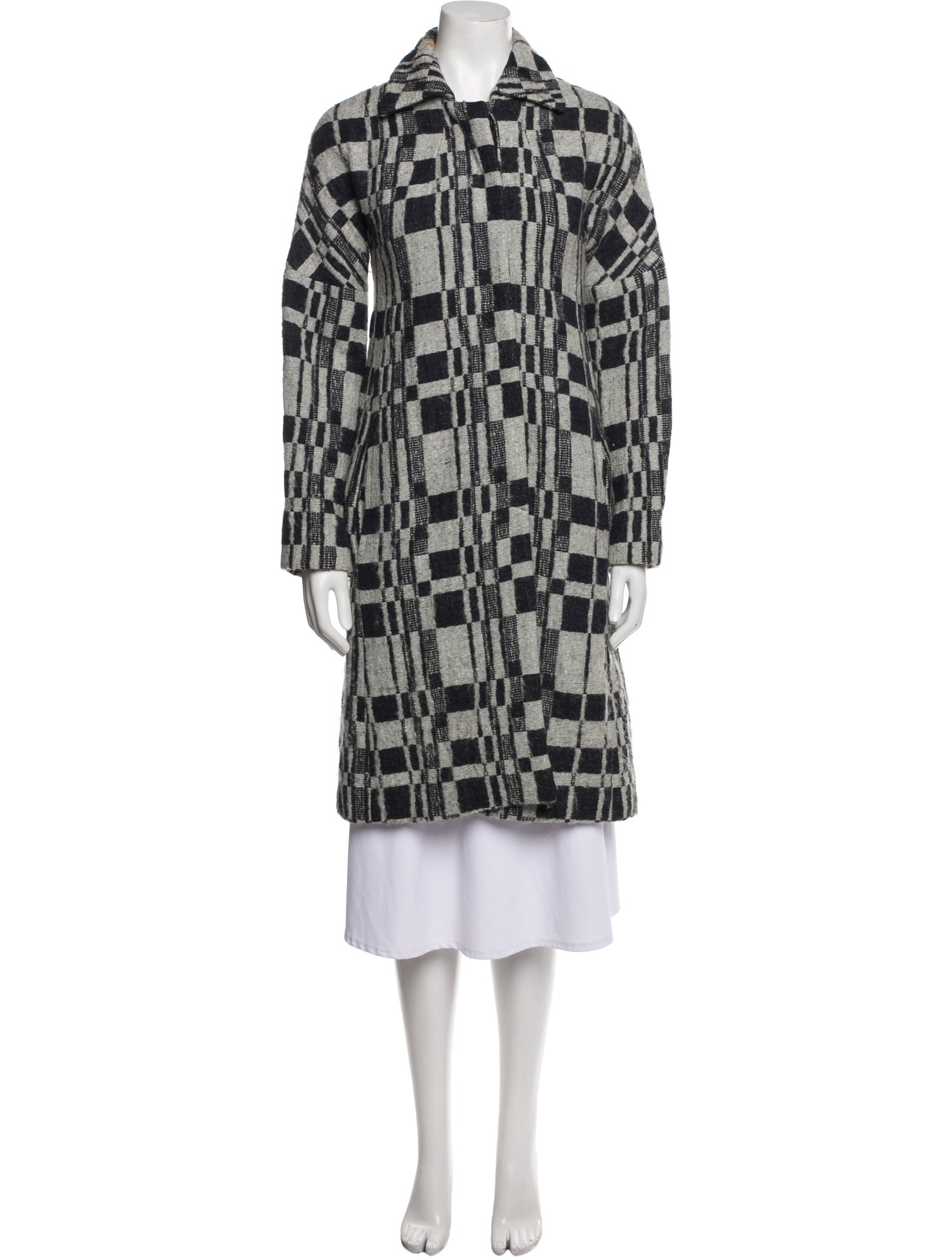 Dries Van Noten 2004 Plaid Print Coat