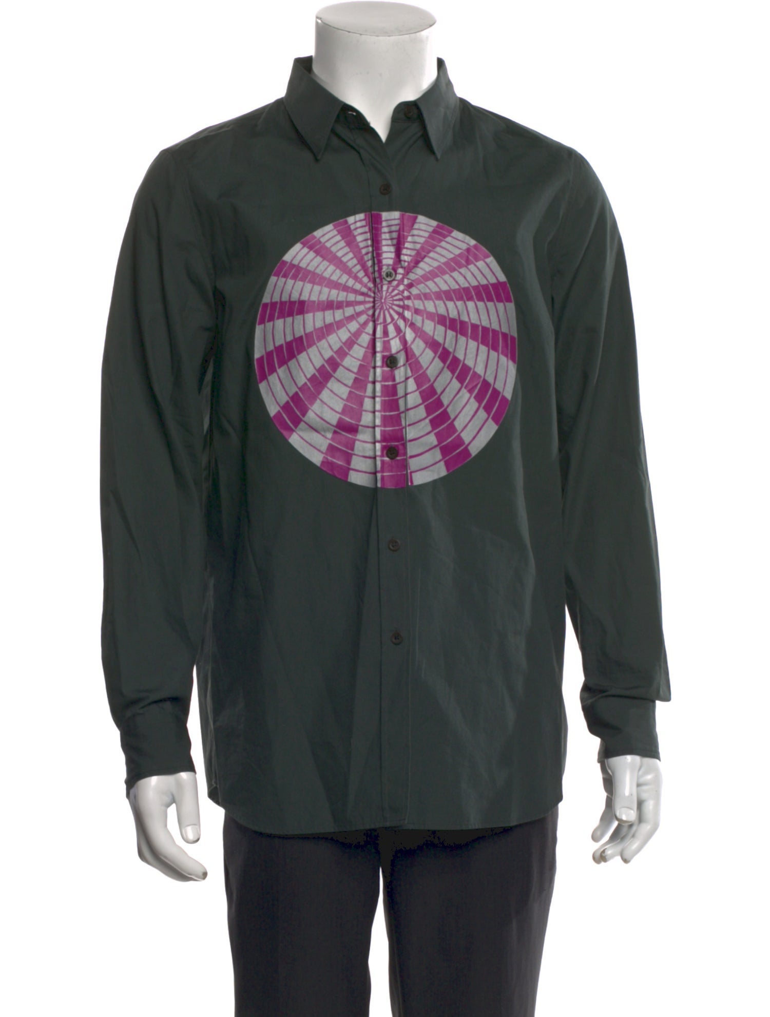 Dries Van Noten Graphic Print Long Sleeve Shirt