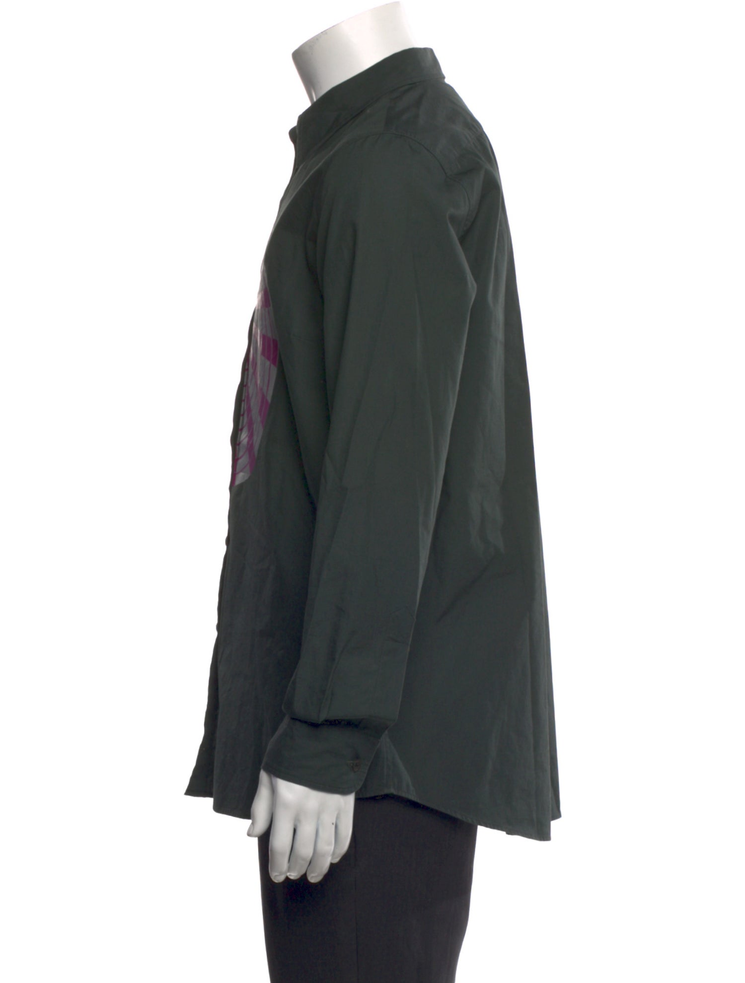 Dries Van Noten Graphic Print Long Sleeve Shirt