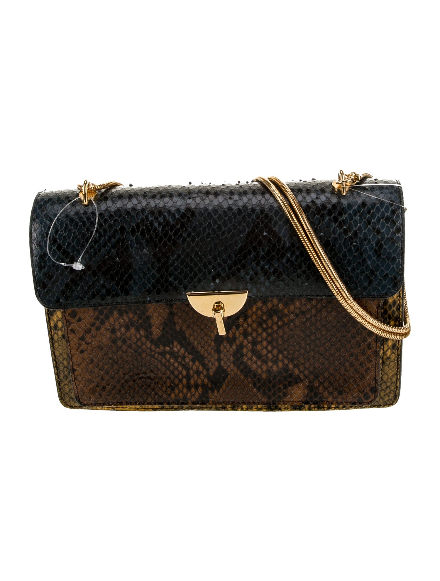 Dries Van Noten Snakeskin Top Handle Bag