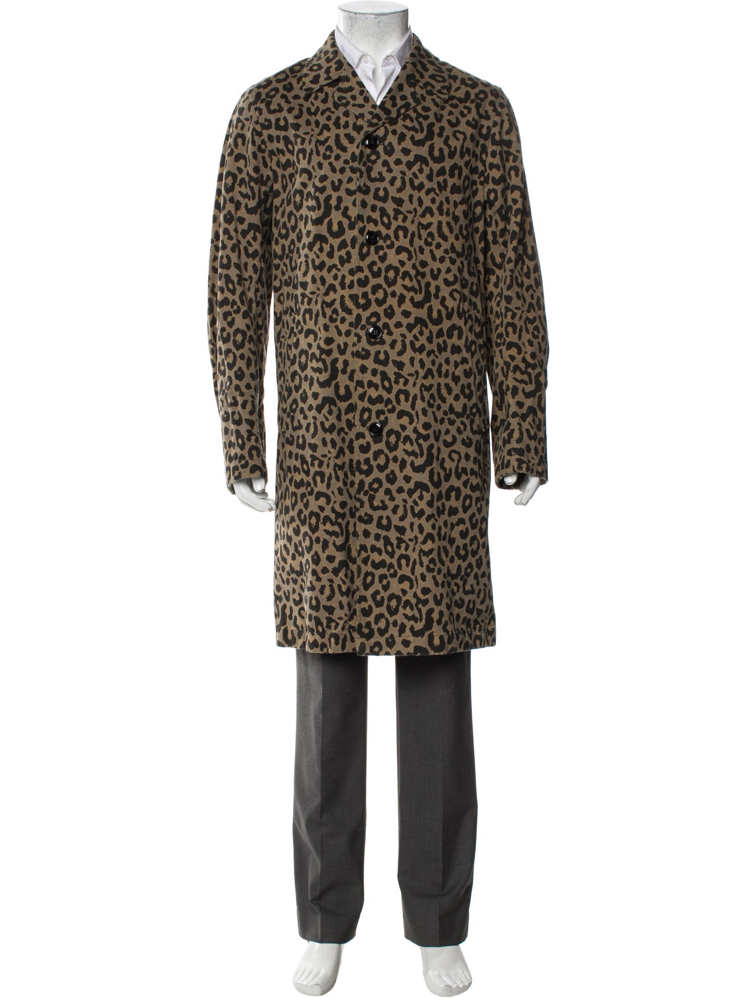 Dries Van Noten Animal Print Overcoat