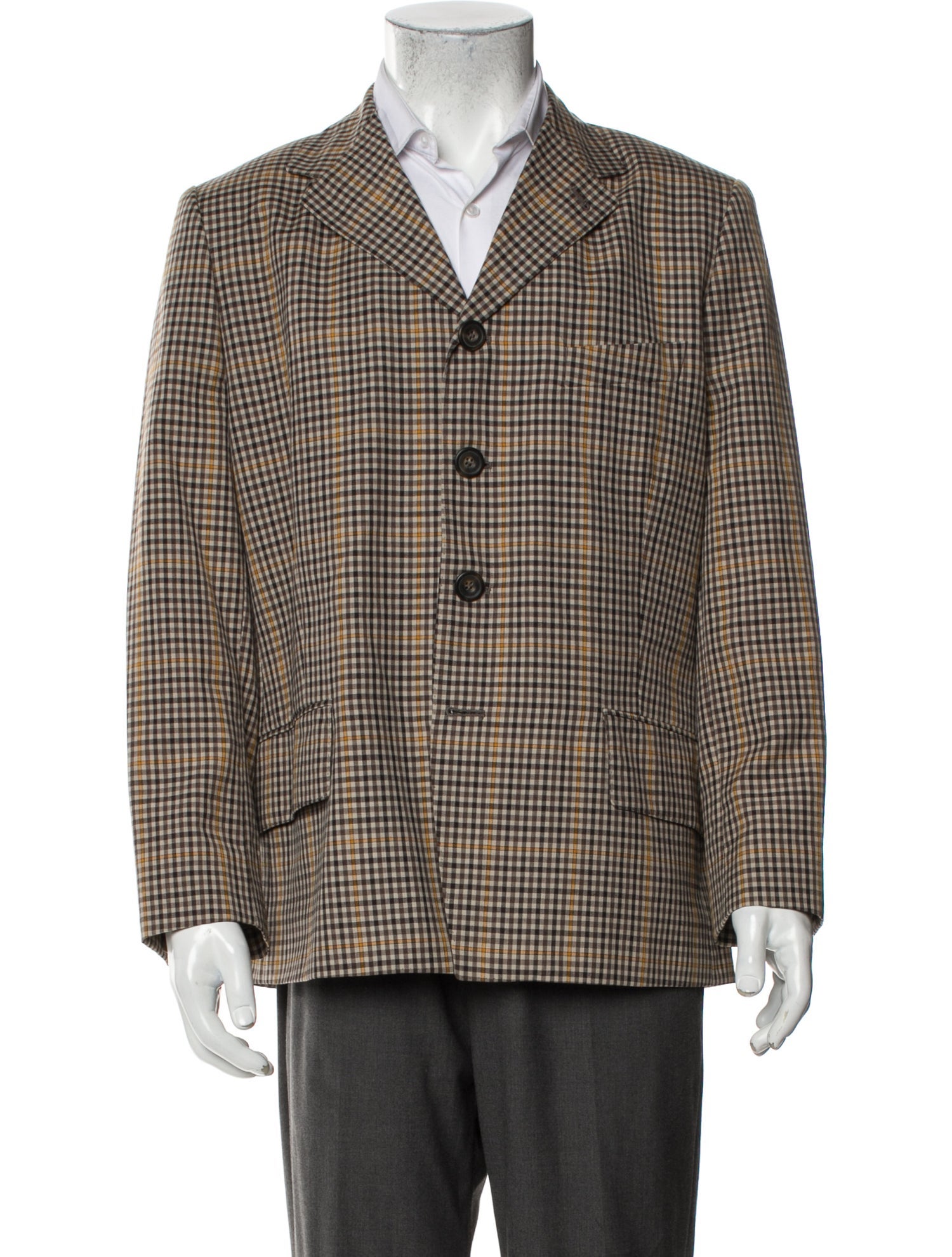 Dries Van Noten Plaid Print Blazer
