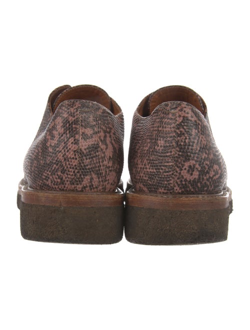 Dries Van Noten Leather Animal Print Oxfords