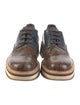 Dries Van Noten Leather Animal Print Oxfords