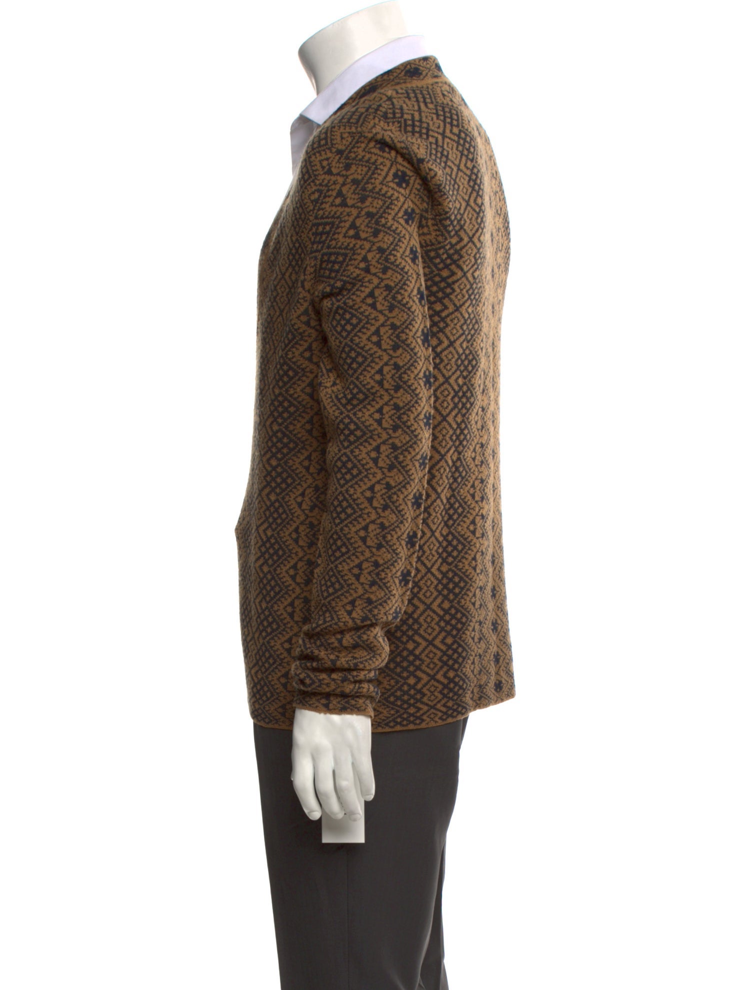 Dries Van Noten Animal Print V-Neck Cardigan