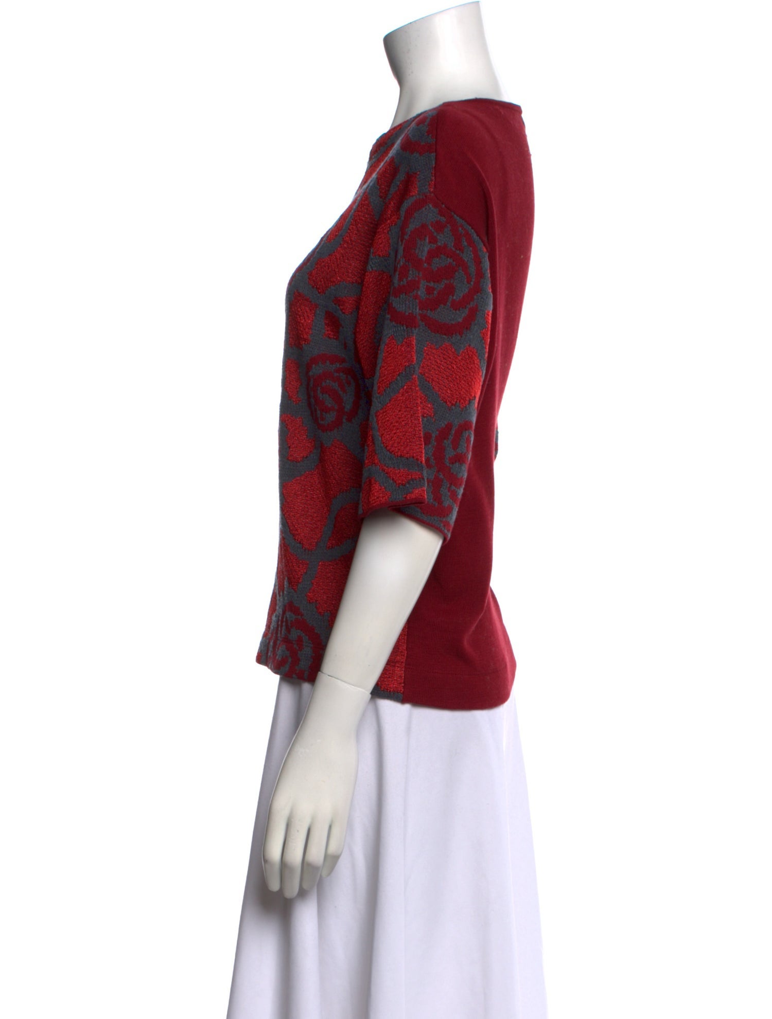 Dries Van Noten Paisley Print Bateau Neckline Top