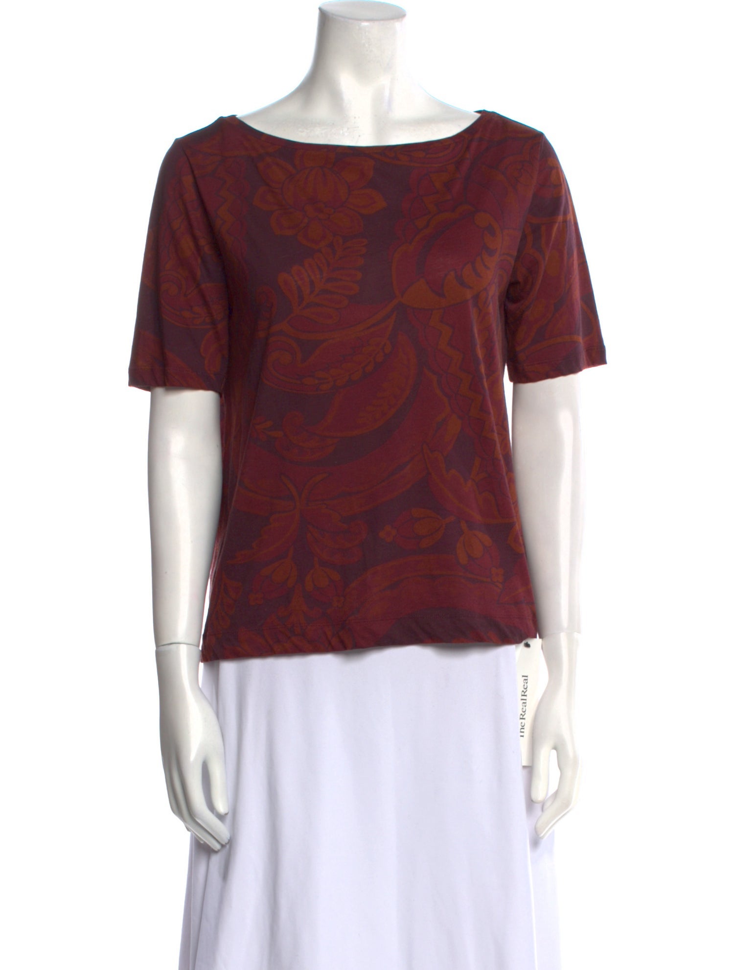 Dries Van Noten Printed Bateau Neckline T-Shirt