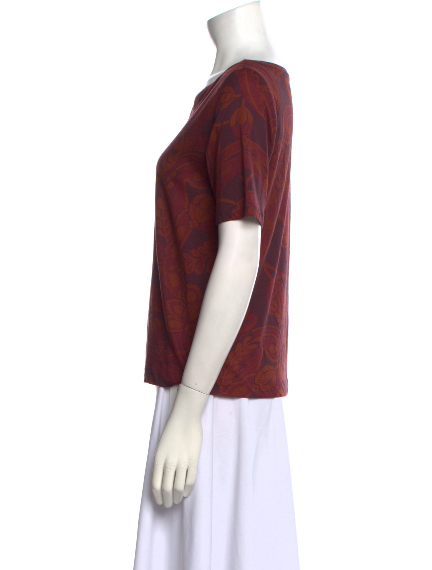 Dries Van Noten Printed Bateau Neckline T-Shirt