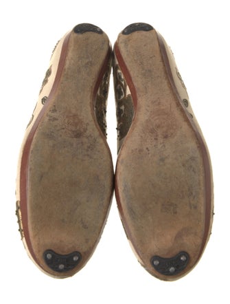 Dries Van Noten Canvas Printed Ballet Flats