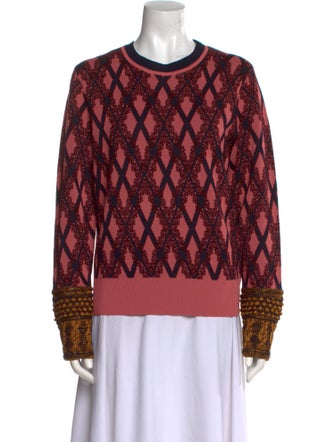 Dries Van Noten Merino Wool Printed Sweater