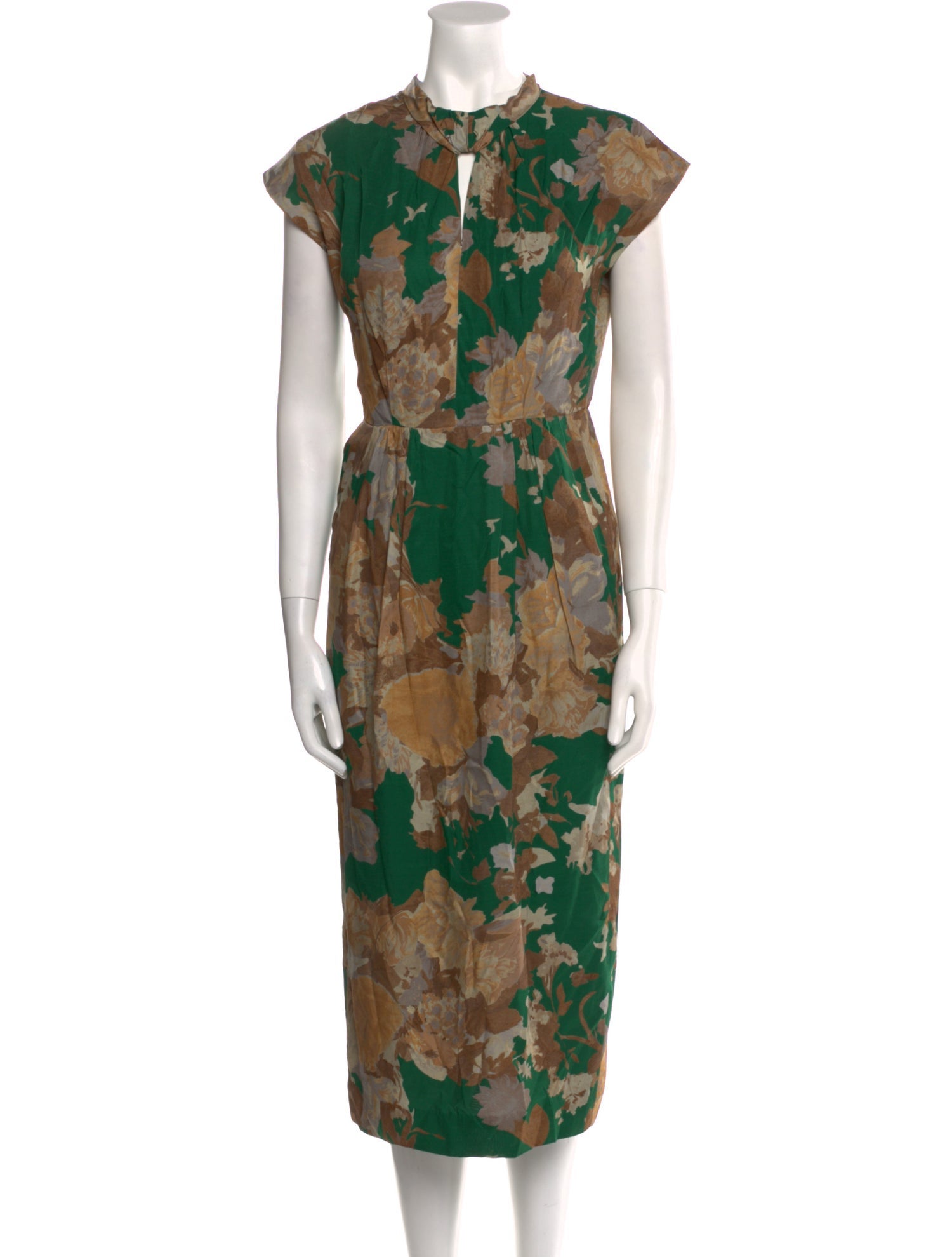 Dries Van Noten Floral Print Midi Length Dress